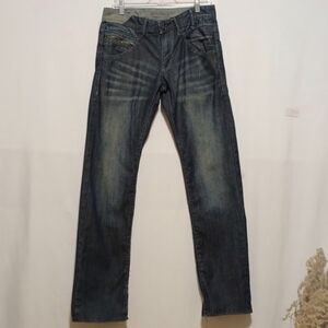 PRO JEK RAW MENS JEANS SIZE 30X35 IN A BEAUTIFUL BLUE DENIM WITH FADED